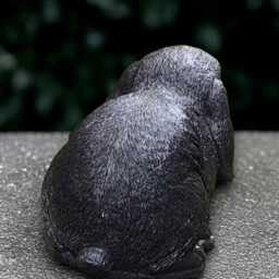 Concrete Rabbit Statue Stone Hare Sculpture Outdoor Bunny Figurine Cement Wildlife Ornament Rabbit Lover Gift Handmade Art Lover - thumbnail 4