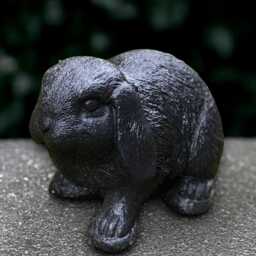 Concrete Rabbit Statue Stone Hare Sculpture Outdoor Bunny Figurine Cement Wildlife Ornament Rabbit Lover Gift Handmade Art Lover - thumbnail 1