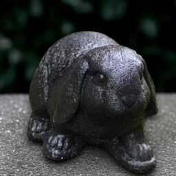 Concrete Rabbit Statue Stone Hare Sculpture Outdoor Bunny Figurine Cement Wildlife Ornament Rabbit Lover Gift Handmade Art Lover - thumbnail 3