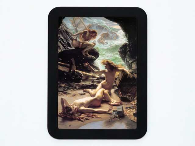 Cave Of The Storm Nymphs Sir Edward John Poynter Women Ship Shipwreck Sea Classic Painting Wooden Framed Art Print - image 1