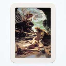Cave Of The Storm Nymphs Sir Edward John Poynter Women Ship Shipwreck Sea Classic Painting Wooden Framed Art Print - thumbnail 2
