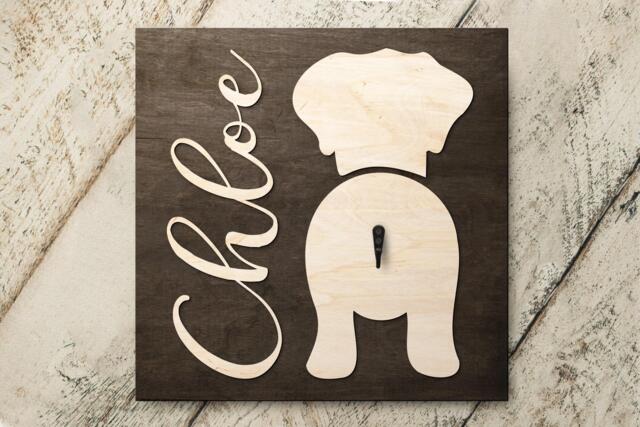 Personalized Dog Leash Holder, Custom Pet Name Sign For Labrador Retriever, Birthday Gift Mom - image 1