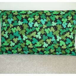 Shamrock Cushion Cover Irish Kelly Green Shamrocks 12x16 Oblong Pillow Sham 16x12 Ireland Case Lumbar Back