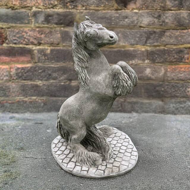 Outdoor Prancing Horse Sculpture Concrete Ferrari Statue Stone Figurine Cement Animal Ornament Horse Lover Gift Yard Decoration - image 1