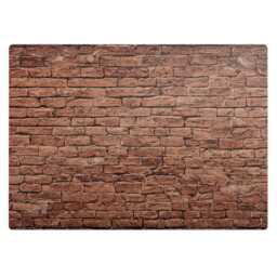 Retro Brick Wall Desk Chair Mat, Brown Computer Office Texture Gaming Floor Protector - thumbnail 2