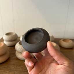 Handmade Ceramic Tea Light Holders Set - Candle Holder For Home & Spa Lighting - thumbnail 4
