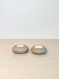 Handmade Ceramic Tea Light Holders Set - Candle Holder For Home & Spa Lighting - thumbnail 1