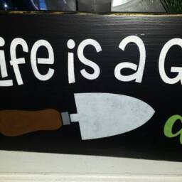 Life Is A Garden Dig in Sign Distressed Wood Porch Patio Decor Rustic Primitive Summer Wall Hanging Housewarming Gift - thumbnail 3