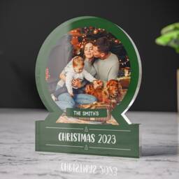 Crystal Clear Acrylic Snow Globe-Themed Personalised Ornament - Globe Magic Celebrate With Personalised Memories - thumbnail 2