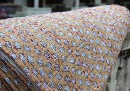 Gray Handmade Kantha Quilt Indian Cotton Bedding Throw - thumbnail 2