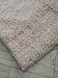 Gray Handmade Kantha Quilt Indian Cotton Bedding Throw - thumbnail 1