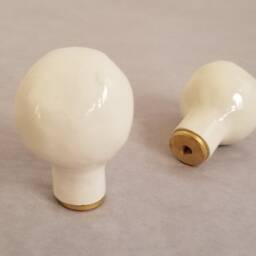 Pair Of Lamp Finials. Large Ceramic Balls. Handmade Organic Shapes. Color Options - thumbnail 3