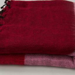 Hand-Loomed Yak Wool Blanket Soft Striped Shawl Wrap, Nepal - thumbnail 2