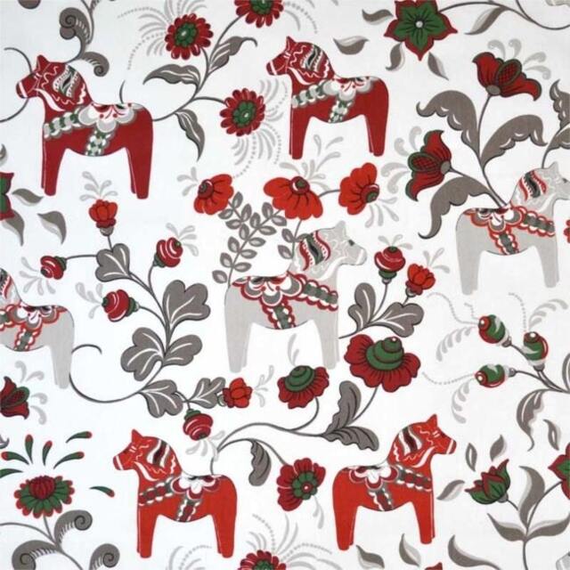 Curtain Panel White Red Beige Dala Horses Green Flower Scandinavian Modern House Decor Cafe Curtain Kitchen Valance Table Linen , Great Gift