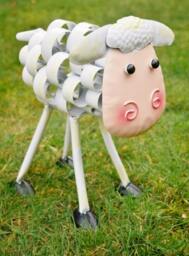 Pig, Sheep & Cow Metal Garden Sculptures - Farmyard Animal Home Gifts Ornament Pig - thumbnail 2