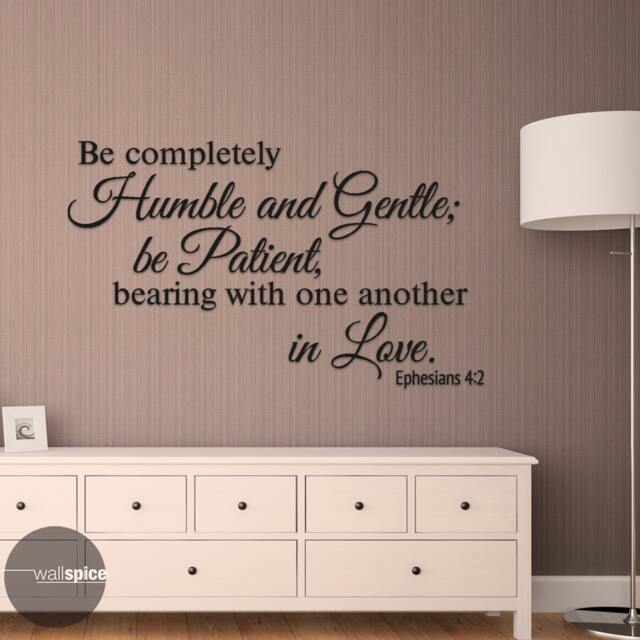 Ephesians 42 Be Completely Humble & Gentle Vinyl Wall Decal Sticker - image 1