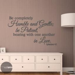 Ephesians 42 Be Completely Humble & Gentle Vinyl Wall Decal Sticker - thumbnail 2