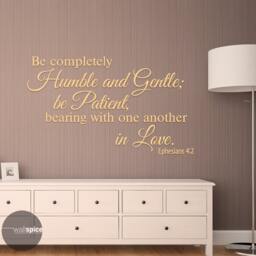Ephesians 42 Be Completely Humble & Gentle Vinyl Wall Decal Sticker - thumbnail 3
