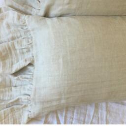 A Pair Of Chevron Linen Pillow Covers With Mermaid Long Ruffles, Chevron Handmade in Natural - thumbnail 3