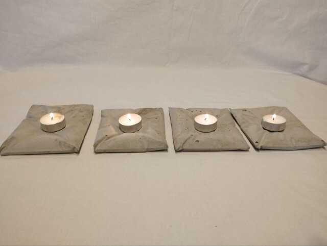 Concrete Candle Holder - Brutalist Look - image 1
