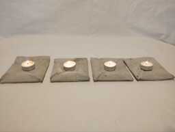 Concrete Candle Holder - Brutalist Look - thumbnail 1