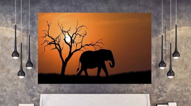 Painteeze Safari Painting Like Wall Decal, Sticker, Elephants Cfb 123 - image 1