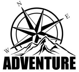 Mountain Compass Decal Living The Dream Car Bonnet Side Sticker Vinyl Graphic Off Road Adventure Motorhome Caravan Van Campervan Wall Art
