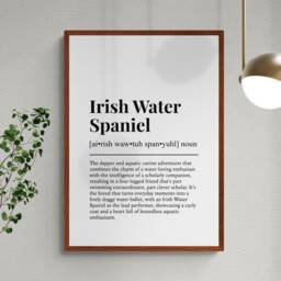 Irish Water Spaniel Funny Definition Dog Wall Art Print - thumbnail 2