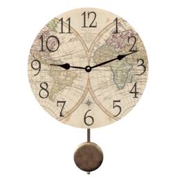 World Map Clock - Vintage Wall Clock - thumbnail 2