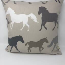 Horse Cushion Cover, Clarke & Cotton Heavy Weight Fabric Cushion, Lovers Gift, Gift For Her, Covers UK - thumbnail 2