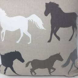 Horse Cushion Cover, Clarke & Cotton Heavy Weight Fabric Cushion, Lovers Gift, Gift For Her, Covers UK - thumbnail 3