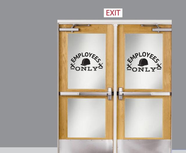 Employees Only Business Sign - Modern Vinyl Quote Wall Decal For Businesses - image 1