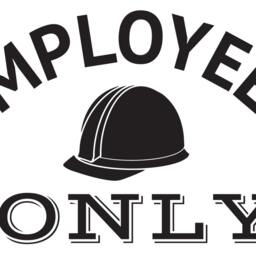 Employees Only Business Sign - Modern Vinyl Quote Wall Decal For Businesses - thumbnail 3