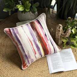Multicolor Cotton, Abstract Pattern, Modern Throw Pillow Cover/Euro Sham - Ink & Paint - thumbnail 3