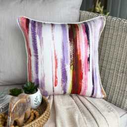 Multicolor Cotton, Abstract Pattern, Modern Throw Pillow Cover/Euro Sham - Ink & Paint - thumbnail 2