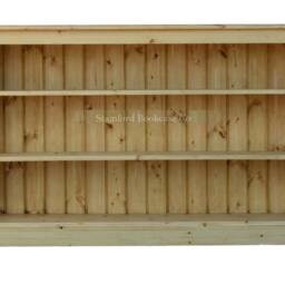 Solid Wood Low & Wide Bookcase, Adjustable Handmade Display Shelving Unit, Hallway Storage Bookshelves - Pne-35 - thumbnail 3