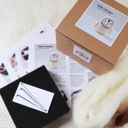 Needle Felting Owl Kit, Wool Diy Complete Bird Fiber Kit For Beginners - thumbnail 2