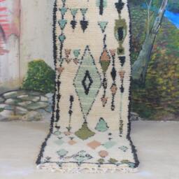 Custom Runner Moroccan Hand Knotted Runner Rug, Wool Rug Shaggy Authentic Moroccan Rug, Fluffy Rug - thumbnail 3