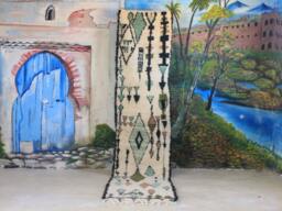 Custom Runner Moroccan Hand Knotted Runner Rug, Wool Rug Shaggy Authentic Moroccan Rug, Fluffy Rug - thumbnail 1