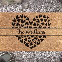 Couples Valentine's Day Doormat Gift - Personalized For On Valentines Him & Her Someone You Love - thumbnail 2