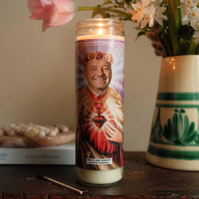Saint Bob Prayer Candle Scented Soy Wax, 120Hr Burn Time - image 1