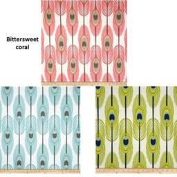 "Pair 25 Or 50"" Wide Premier Print Feathers Rod Panel Drape Cafe Curtains Length 24 36 63 72 84 96 108 120 132" - thumbnail 2