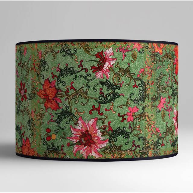 Lampshade, Lampshade Retro, Vintage, Handmade, Table Lamp, Paper, Vintage Flowers - image 1