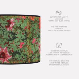 Lampshade, Lampshade Retro, Vintage, Handmade, Table Lamp, Paper, Vintage Flowers - thumbnail 2