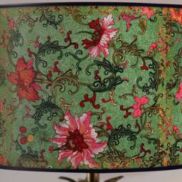 Lampshade, Lampshade Retro, Vintage, Handmade, Table Lamp, Paper, Vintage Flowers - thumbnail 3