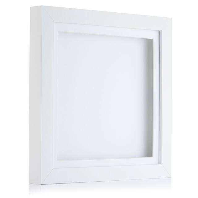3D Deep Box Frame Range Picture Photo Display Various Sizes White - image 1