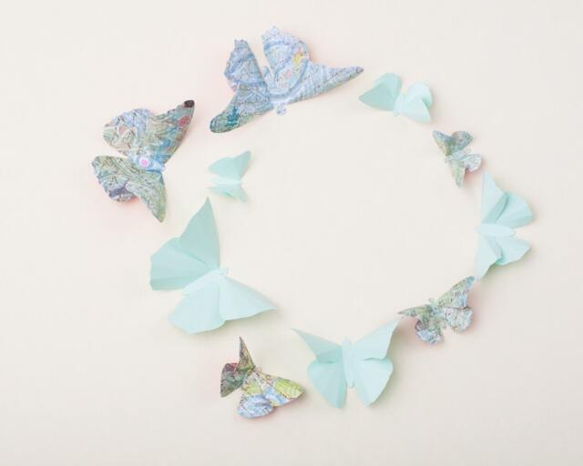 3D Wall Butterflies Butterfly Art For Nursery, Girl's Room, Or Home Decor in Mint & Teal Script - image 1