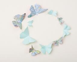 3D Wall Butterflies Butterfly Art For Nursery, Girl's Room, Or Home Decor in Mint & Teal Script - thumbnail 1