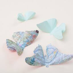 3D Wall Butterflies Butterfly Art For Nursery, Girl's Room, Or Home Decor in Mint & Teal Script - thumbnail 3