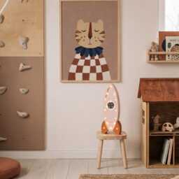 Personalized Wooden Rocket Night Light - Pink Kids Nursery Lamp, Space Baby Room Decor, Handmade Eco Friendly Nightlight Gift - thumbnail 2